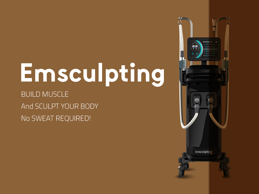 جهاز Emsculpting لنحت الجسم وبناء العضلات دون جراحة – مركز الوزن المثالي.